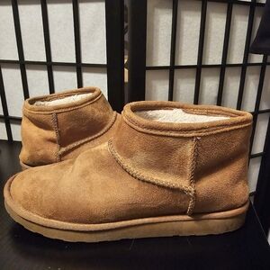 Arizona Jean Co. Memory Foam Suede Tan Brown Cozy Winter‎ Ankle Boots
